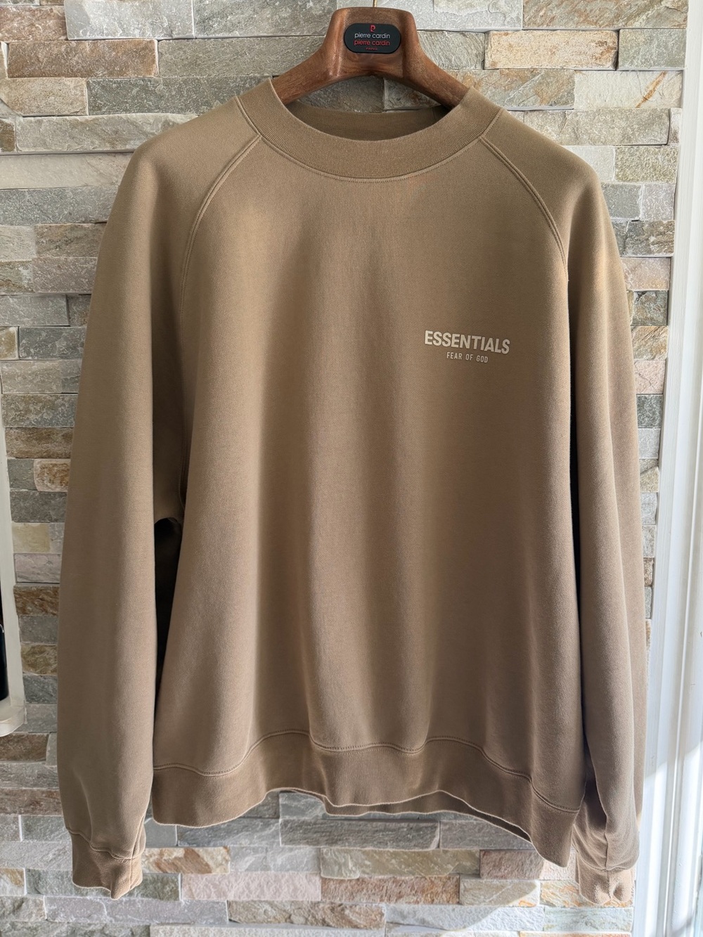 Fear of God Essentials Men’s Crewneck Sweatshirt - Taupe Brown